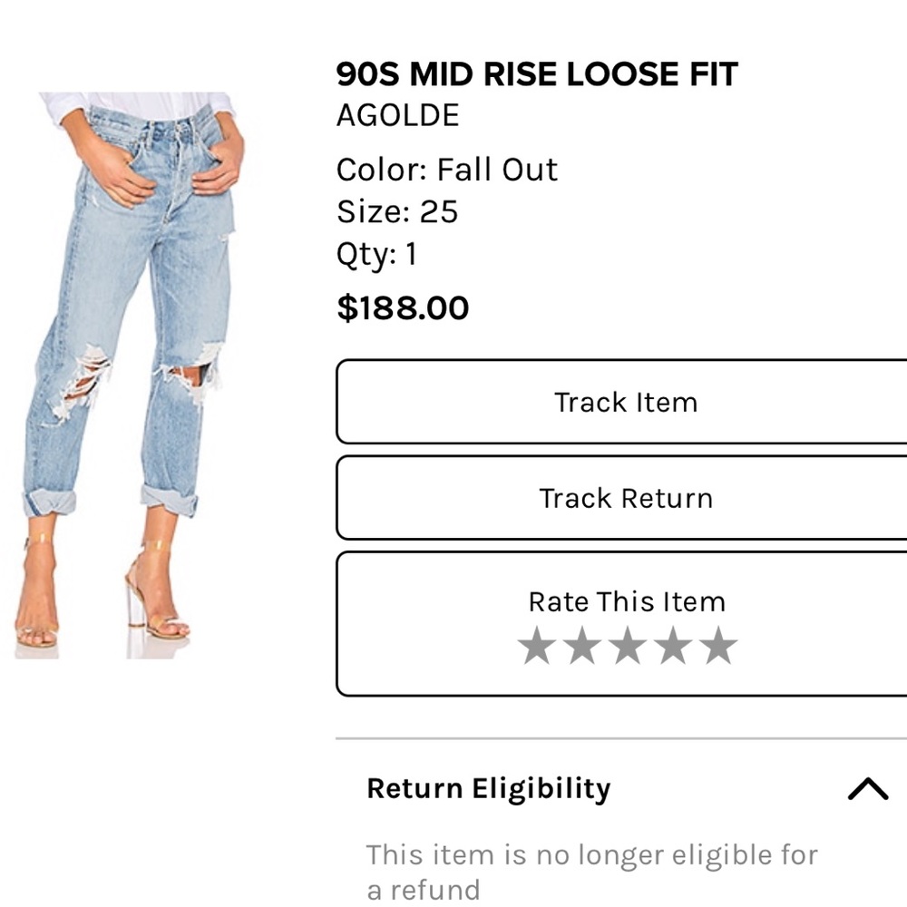 AGOLDE 90’s mid rise loose fit